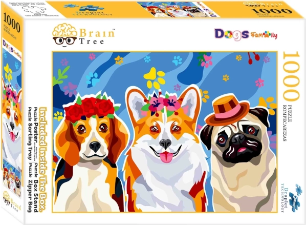 Puzzle Brain Tree pseća obitelj 1000 dijelova