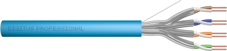 Instalacijski podatkovni kabel kat. 6A U/FTP, LSOH, AWG 23/1, 50 m, svijetloplavi