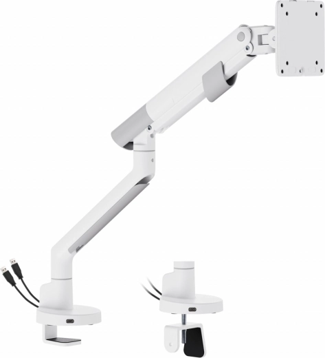 Plinski stolni nosač za 1 monitor 17–35" s USB 3.0 – bijeli