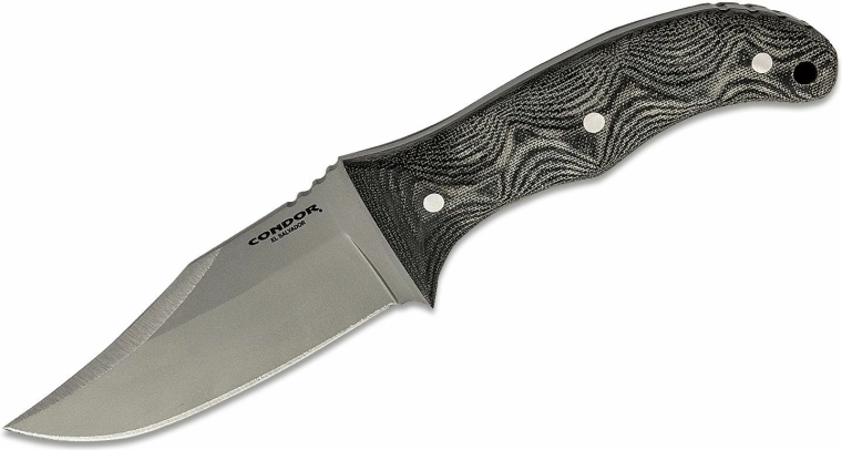 Condor Little Bowie – manji outdoor nož 11,7 cm, siva Micarta, kožna futrola