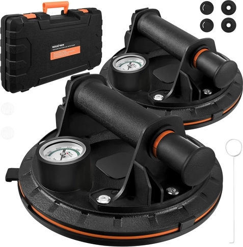 Vakuumska čašica s pumpicom Bigstren – set 2 kom, 200 kg, manometar, kofer