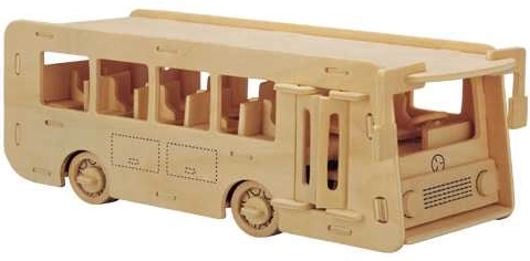 Woodcraft Drvene 3D puzzle autobus