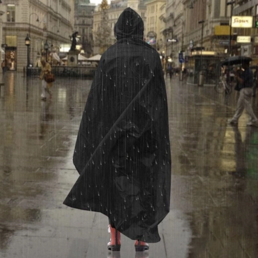 Vodootporna piknik deka s kabanicom - crna