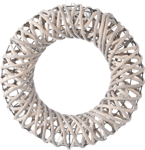 Ratanov LED vijenac s timerom 30 cm, sivi