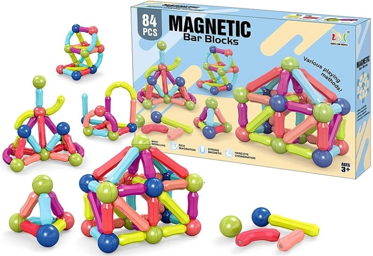 Magnetske građevne kocke 3D – set od 84 dijela