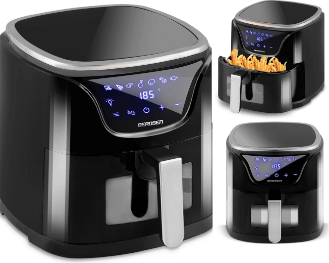 Hladnjak zraka (air fryer) 5 l BERDSEN BD-652 crno‑srebrna