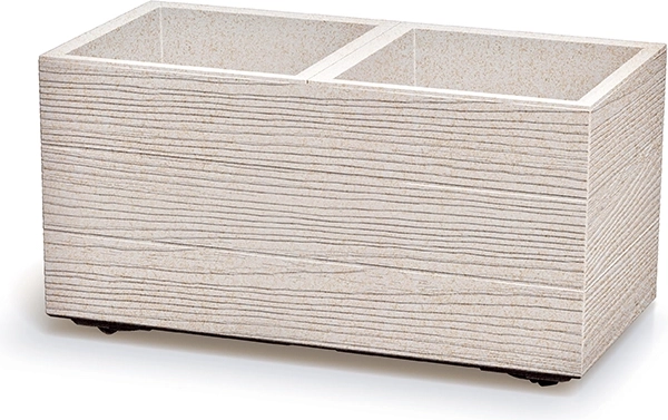 Pravokutna žardinjera Madera Case Eco Wood 58 cm – bijela