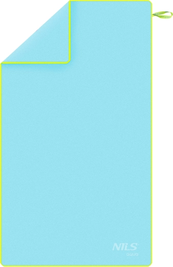 Brzodezljivi ručnik od mikrovlakana NILS aqua, svijetloplavi/zeleni, 180 × 100 cm