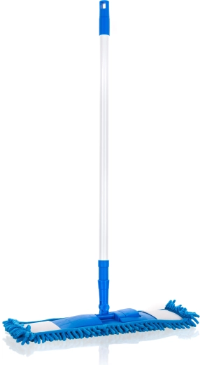Plosnati žiniljski mop s teleskopskom drškom, tamnoplavi (42 × 13 cm, 68–120 cm)