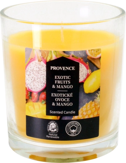 Svijeća u staklu egzotično voće i mango 7 × 8 cm