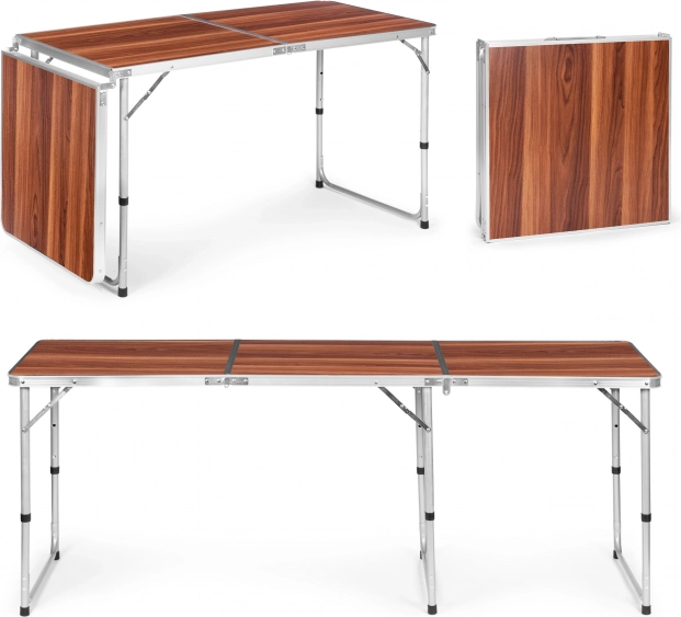 Sklopivi turistički stol s smeđom pločom 180 × 60 cm MULTIGARDEN