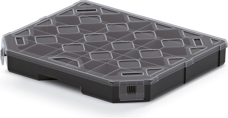 Organizator s pregradama 284 × 243 × 40 mm s prozirnim poklopcem