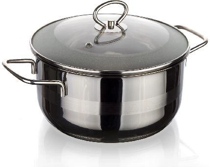 Lonac od nehrđajućeg čelika 18 cm sa staklenim poklopcem 2 l MATTE NEW LINE, pogodan za indukciju