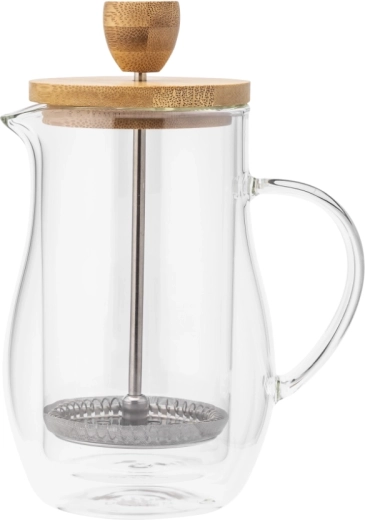 Stakleni french press s bambusovim poklopcem 400 ml