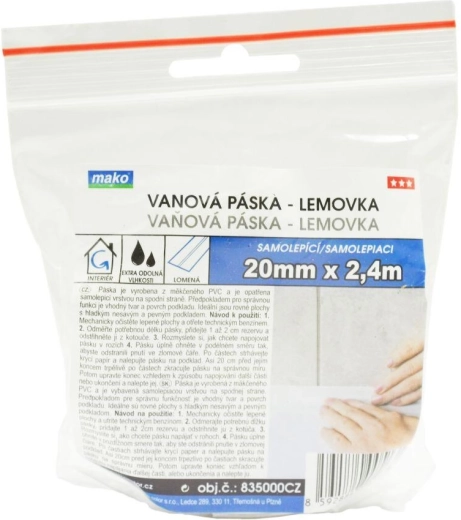 Kada brtvena lajsna 22 mm × 2,4 m bijela