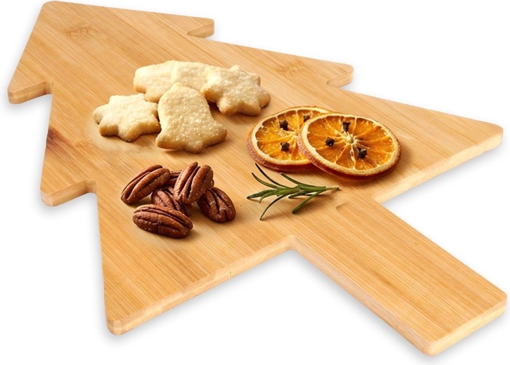 Drvena daska za rezanje i posluživanje u obliku božićnog drvca 44,5 × 30 cm