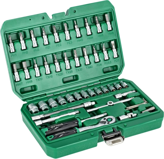 Stalco set nasadnih ključeva i bitova 1/4" (48 dijelova) u koferu