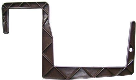 Plastični viseći držač za balkonske tegle 11 × 12 cm, smeđi