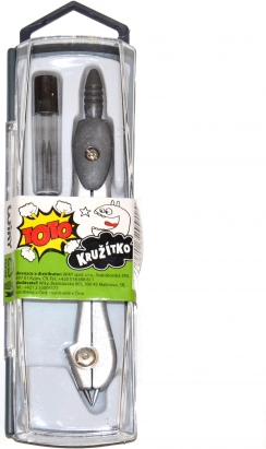 Školski metalni šestar s kompletom zamjenskih mina