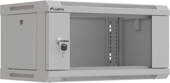 Zidni rack ormar 19" 4U 540×350 sivi s ostakljenim vratima (flat pack)