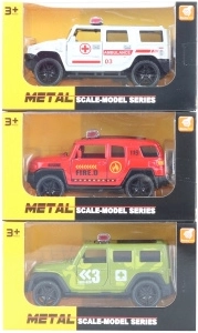 Metalni autić s mehanizmom na povlačenje 11,5 cm