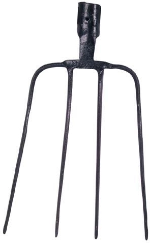 Kovane vile s 4 zupca bez drške