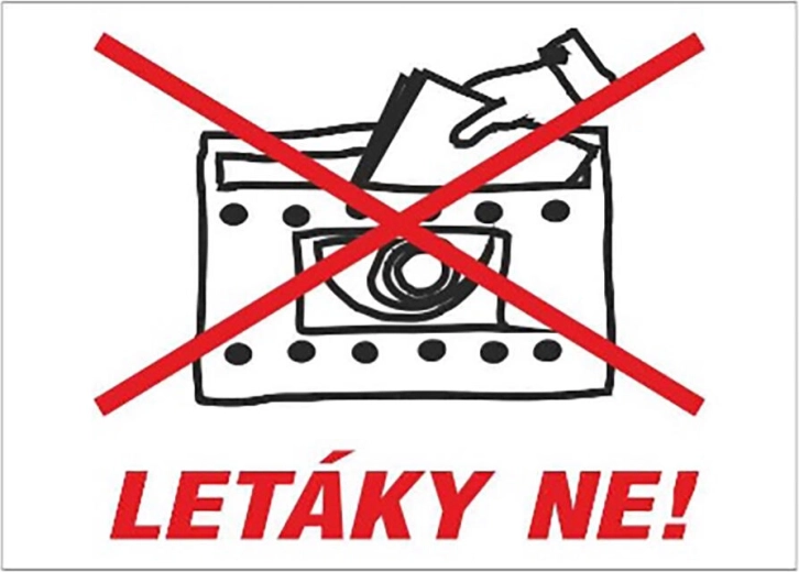 Naljepnica za poštanski sandučić Letci ne! 70 × 50 mm