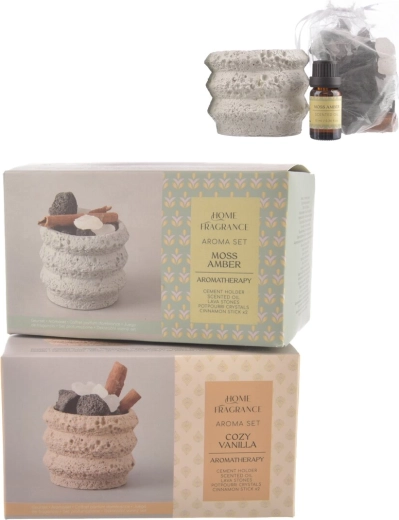 Poklon set cementnih kamenčića s mirisnim uljima 9 × 7 cm (2 varijante)
