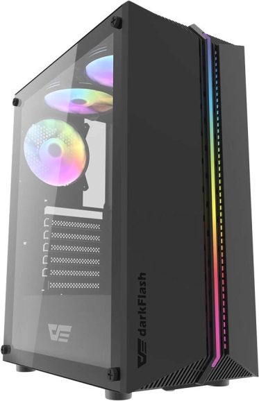 Računalno kućište darkFlash DK151 ARGB s 3 ventilatorima (crno)