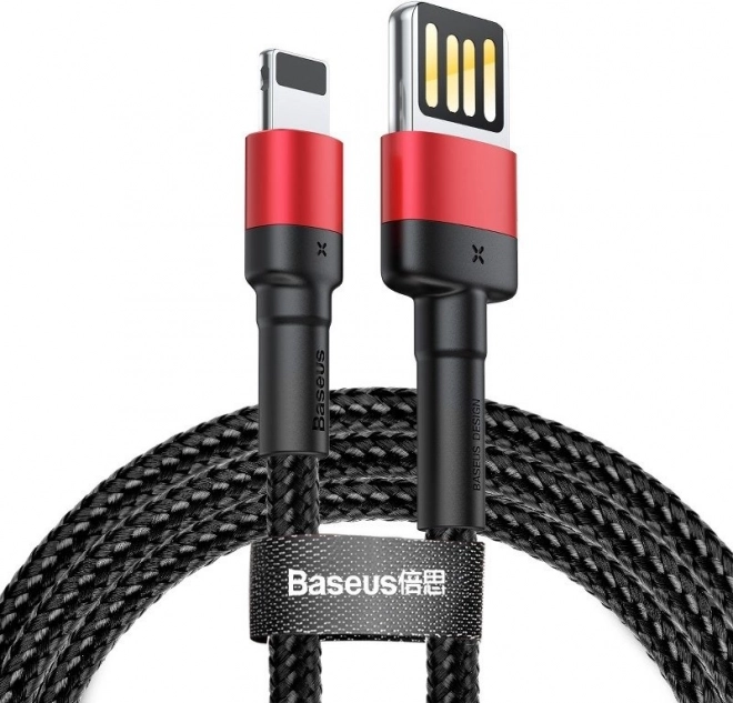 BASEUS Cafule izdržljiv USB–Lightning kabel 1 m, 2,4 A (crno–crveni)
