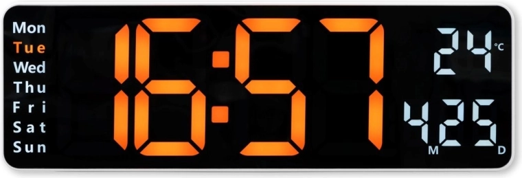 Elektronički zidni sat Santa Cruz s LED zaslonom