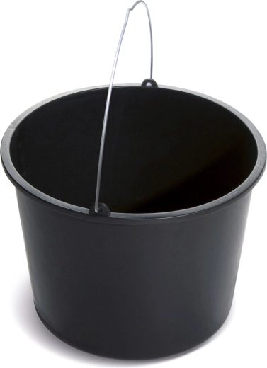 Građevinska kanta 5 l crna s metalnom ručkom