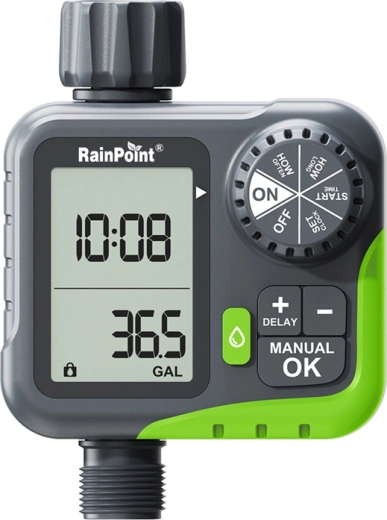 RainPoint upravljač za navodnjavanje s mjeračem potrošnje vode