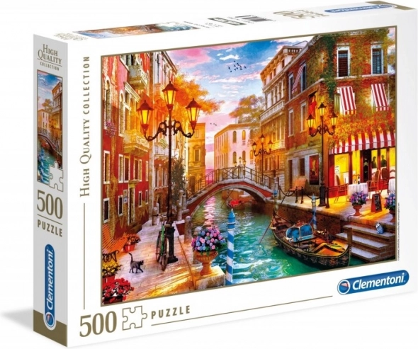Puzzle 500 dijelova visoke kvalitete - Zalazak sunca nad Venecijom