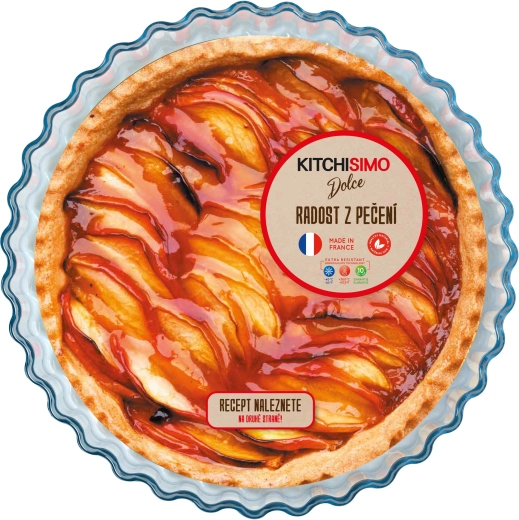 Stakleni kalup za pečenje pita Kitchisimo Dolce 27 cm od borosilikatnog stakla