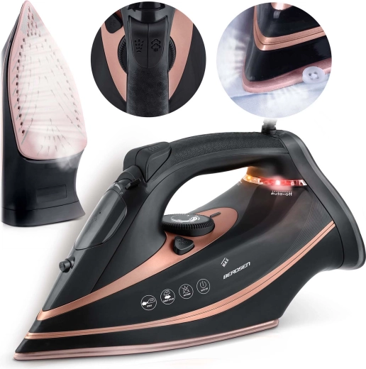 Parna glačala BERDSEN 3000 W s keramičkom glačnom plohom i vertikalnom parom