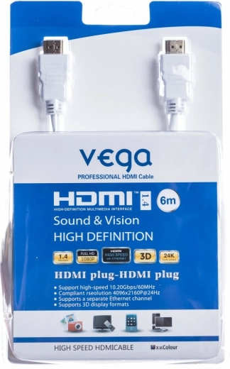 HDMI kabel 6 m bijeli Vega