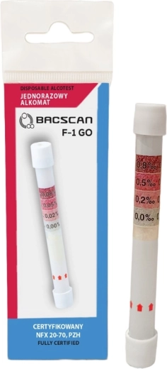 Jednokratni kemijski alkotest BACscan F-1 GO