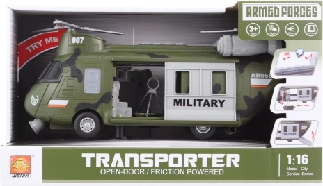 Vojni helikopter na baterije 1:16 sa svjetlima i zvukovima