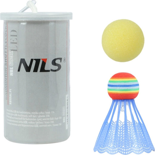 Badmintonski shuttle i pjenasta loptica s LED NILS NBL6092