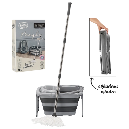 Sklopiva kanta s mopom i cjedilom Hobby Life Magic 20 l