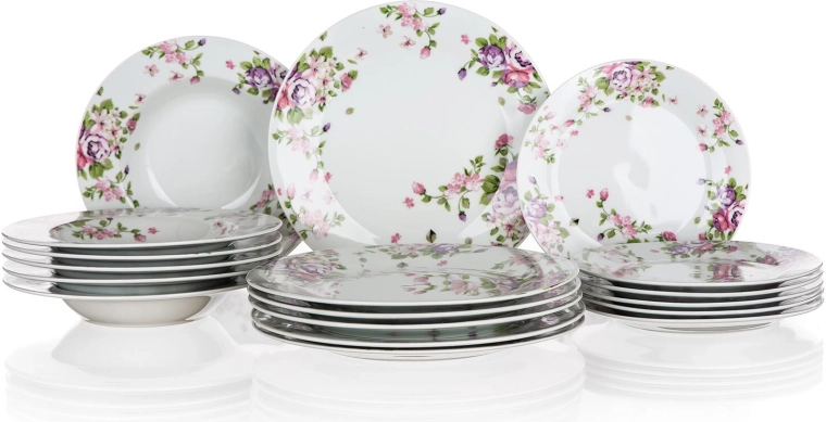 Porculanski set za blagovanje Beauty, 18 dijelova, cvjetni dekor
