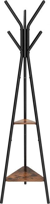Drveni samostojeći vješalica LOFT s policama