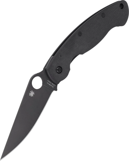 Spyderco Military Model Black džepni nož 10,2 cm, potpuno crn, G10