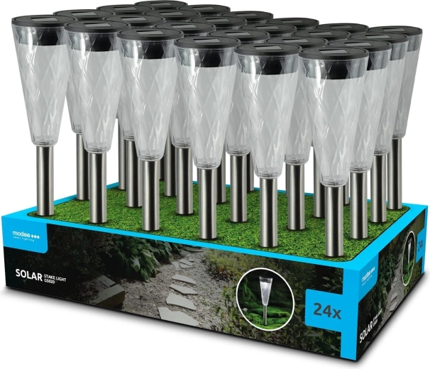 Modee vrtna solarna LED lampa za tlo GS020 35 cm hladno bijela