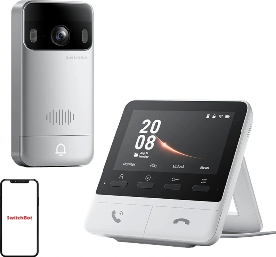 SwitchBot pametno video zvono s unutarnjim monitorom (2K)