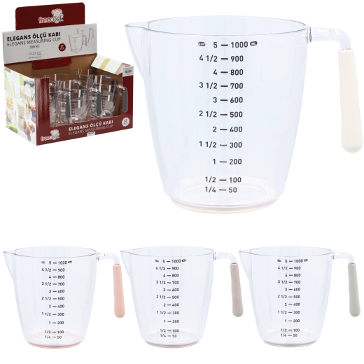 Plastični mjerica vrč 1 l s drškom i izljevom