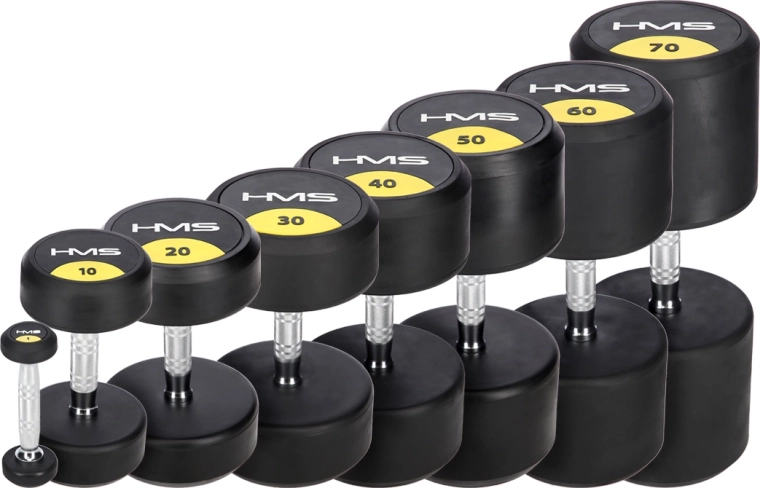 Gumirana jednoručna uteg 7 kg HMS HG Pro