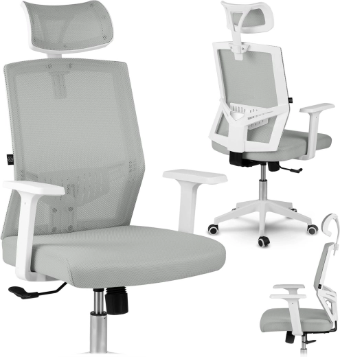 Ergonomska uredska stolica od mikromreže Sofotel Rotar, siva