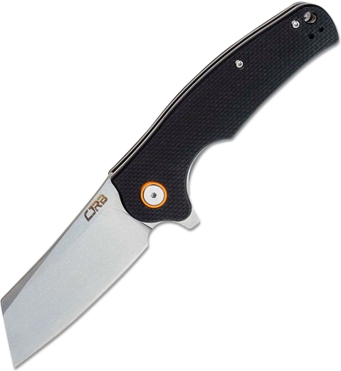 Sklopivi nož CJRB Crag, 8,7 cm, stonewash oštrica, crni G10